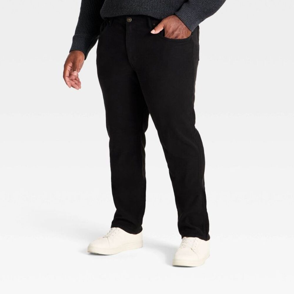 Men’s Stretch Terry 5-Pocket Pants - Goodfellow & Co Black 38x30